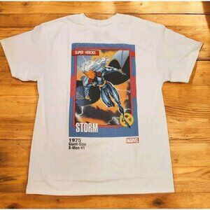 Marvel Super Heroes Tshirt Mens Size Large White Graphic print Storm X-men NWOT